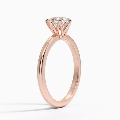 Altı Tırnak 0.50 Karat F-VS Damla Tektaş Laboratuvar Pırlanta Yüzük 18K - Bold Diamonds