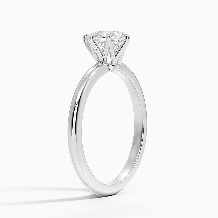 Altı Tırnak 0.50 Karat F-VS Damla Tektaş Laboratuvar Pırlanta Yüzük 18K - Bold Diamonds
