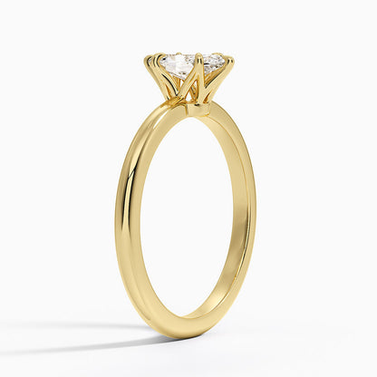 Altı Tırnak 0.50 Karat F-VS Markiz Tektaş Laboratuvar Pırlanta Yüzük 18K - Bold Diamonds