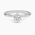 Altı Tırnak 0.50 Karat F-VS Oval Tektaş Laboratuvar Pırlanta Yüzük 18K - Bold Diamonds