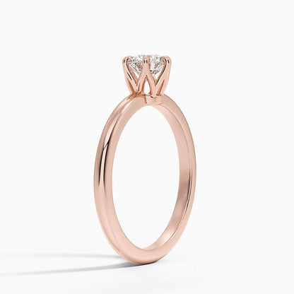 Altı Tırnak 1.00 Karat F-VS Tektaş Laboratuvar Pırlanta Yüzük 18K - Bold Diamonds
