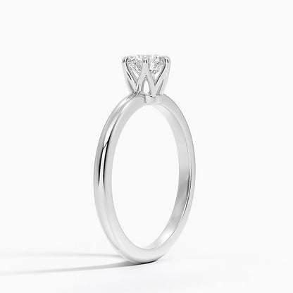 Altı Tırnak 1.00 Karat F-VS Tektaş Laboratuvar Pırlanta Yüzük 18K - Bold Diamonds