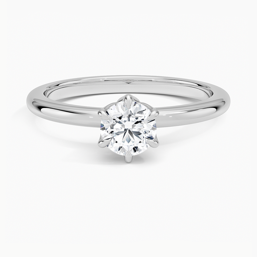 Altı Tırnak 1.00 Karat F-VS Tektaş Laboratuvar Pırlanta Yüzük 18K - Bold Diamonds