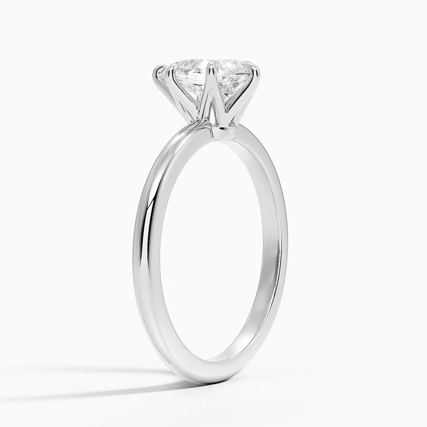 Altı Tırnak 1.00 Karat F-VS Damla Tektaş Laboratuvar Pırlanta Yüzük 18K - Bold Diamonds