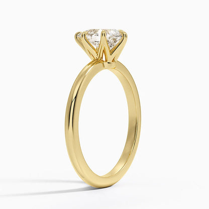 Altı Tırnak 1.00 Karat F-VS Damla Tektaş Laboratuvar Pırlanta Yüzük 18K - Bold Diamonds