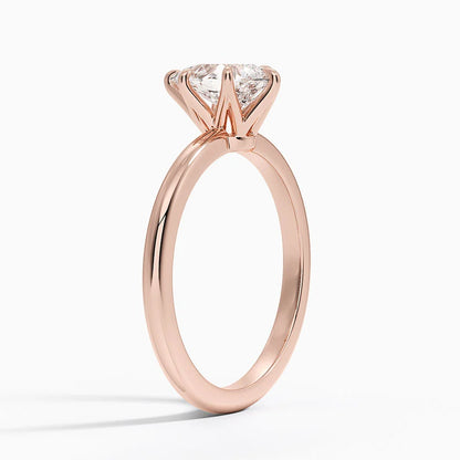Altı Tırnak 1.00 Karat F-VS Damla Tektaş Laboratuvar Pırlanta Yüzük 18K - Bold Diamonds