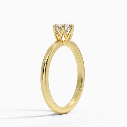 Altı Tırnak 1.00 Karat F-VS Tektaş Laboratuvar Pırlanta Yüzük 18K - Bold Diamonds