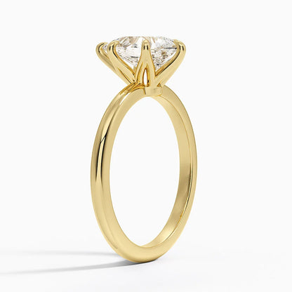 Altı Tırnak 1.50 Karat F-VS Damla Tektaş Laboratuvar Pırlanta Yüzük 18K - Bold Diamonds