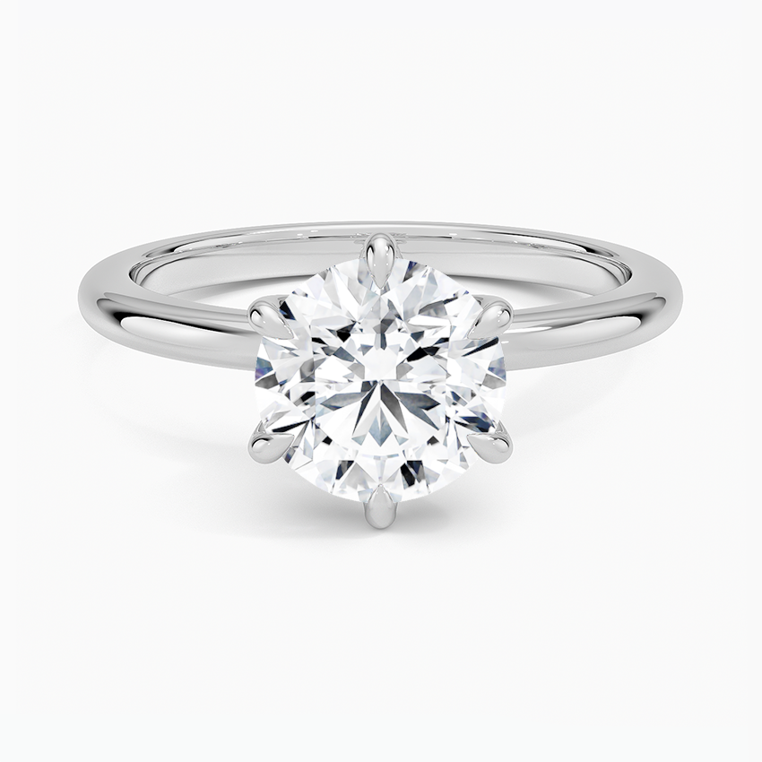 Altı Tırnak 1.50 Karat F-VS Tektaş Laboratuvar Pırlanta Yüzük 18K - Bold Diamonds