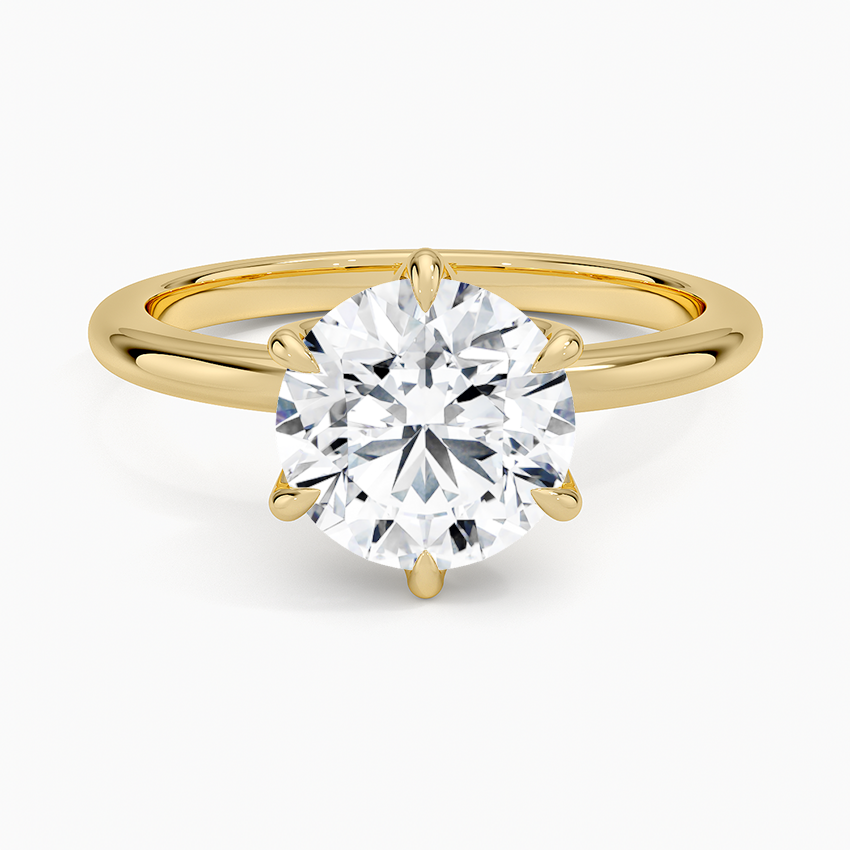 Altı Tırnak 2.00 Karat F-VS Tektaş Laboratuvar Pırlanta Yüzük 18K - Bold Diamonds