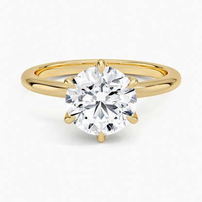 Altı Tırnak 2.00 Karat F-VS Tektaş Laboratuvar Pırlanta Yüzük 18K - Bold Diamonds