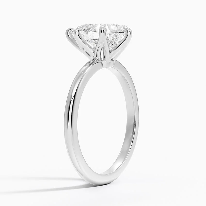 Altı Tırnak 2.00 Karat F-VS Damla Tektaş Laboratuvar Pırlanta Yüzük 18K - Bold Diamonds