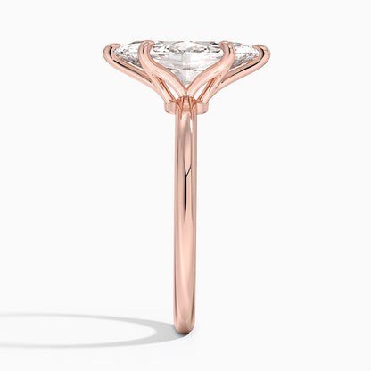Altı Tırnak 2.00 Karat F-VS Markiz Tektaş Laboratuvar Pırlanta Yüzük 18K - Bold Diamonds