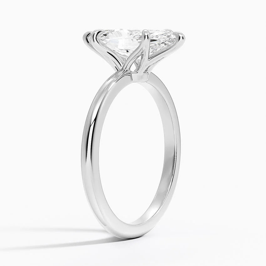 Altı Tırnak 2.00 Karat F-VS Markiz Tektaş Laboratuvar Pırlanta Yüzük 18K - Bold Diamonds