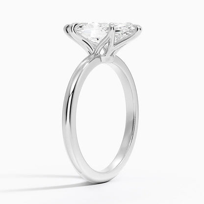 Altı Tırnak 2.00 Karat F-VS Markiz Tektaş Laboratuvar Pırlanta Yüzük 18K - Bold Diamonds