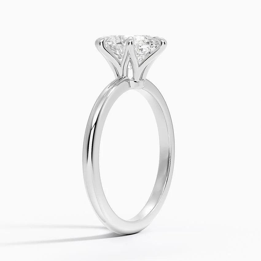Altı Tırnak 2.00 Karat F-VS Oval Tektaş Laboratuvar Pırlanta Yüzük 18K - Bold Diamonds