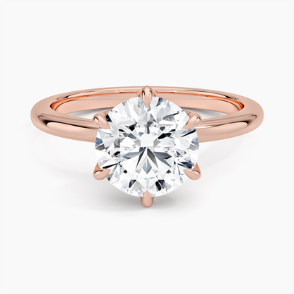 Altı Tırnak 2.00 Karat F-VS Tektaş Laboratuvar Pırlanta Yüzük 18K - Bold Diamonds