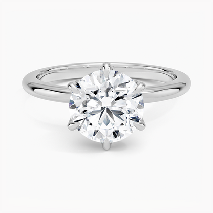 Altı Tırnak 2.00 Karat F-VS Tektaş Laboratuvar Pırlanta Yüzük 18K - Bold Diamonds