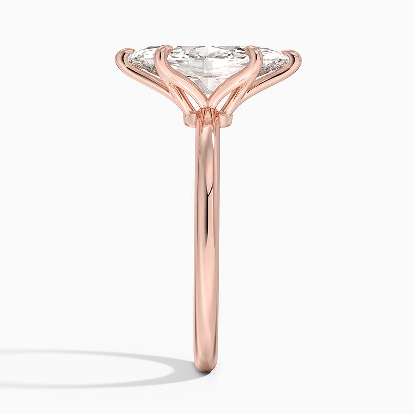 Altı Tırnak 3.00 Karat F-VS Markiz Tektaş Laboratuvar Pırlanta Yüzük 18K - Bold Diamonds