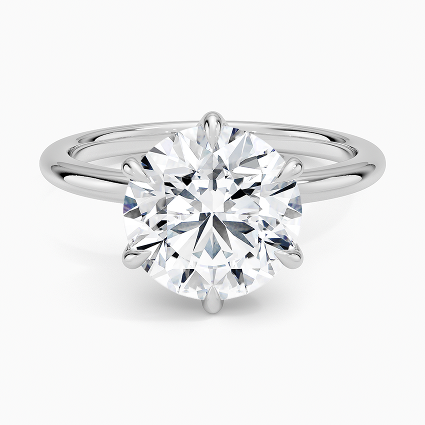 Altı Tırnak 3.00 Karat F-VS Tektaş Laboratuvar Pırlanta Yüzük 18K - Bold Diamonds