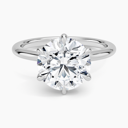Altı Tırnak 3.00 Karat F-VS Tektaş Laboratuvar Pırlanta Yüzük 18K - Bold Diamonds