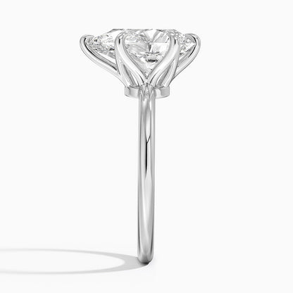 Altı Tırnak 3.00 Karat F-VS Damla Tektaş Laboratuvar Pırlanta Yüzük 18K - Bold Diamonds
