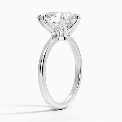 Altı Tırnak 3.00 Karat F-VS Damla Tektaş Laboratuvar Pırlanta Yüzük 18K - Bold Diamonds
