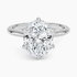 Altı Tırnak 3.00 Karat F-VS Oval Tektaş Laboratuvar Pırlanta Yüzük 18K - Bold Diamonds