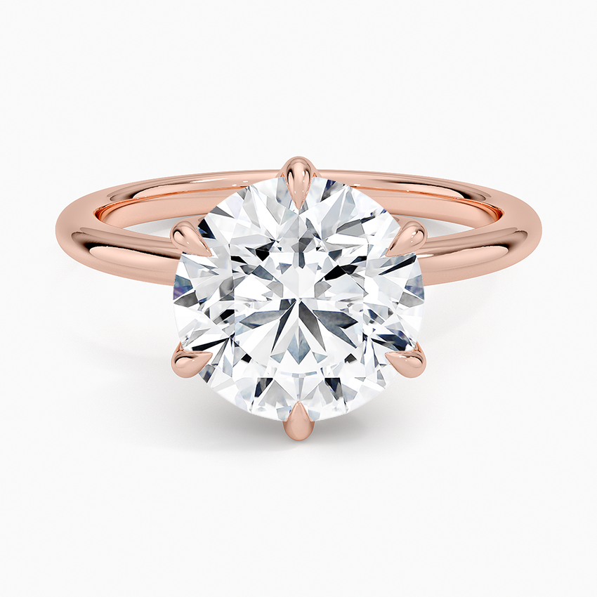 Altı Tırnak 3.00 Karat F-VS Tektaş Laboratuvar Pırlanta Yüzük 18K - Bold Diamonds