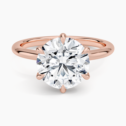 Altı Tırnak 3.00 Karat F-VS Tektaş Laboratuvar Pırlanta Yüzük 18K - Bold Diamonds