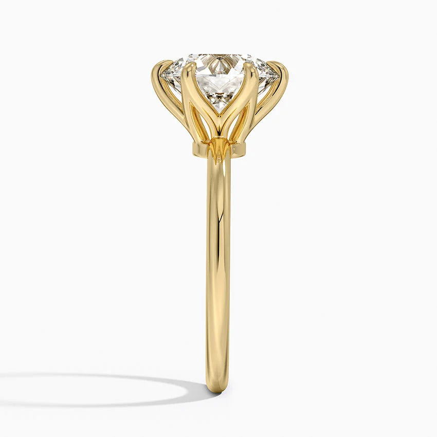 Altı Tırnak 3.00 Karat F-VS Tektaş Laboratuvar Pırlanta Yüzük 18K - Bold Diamonds