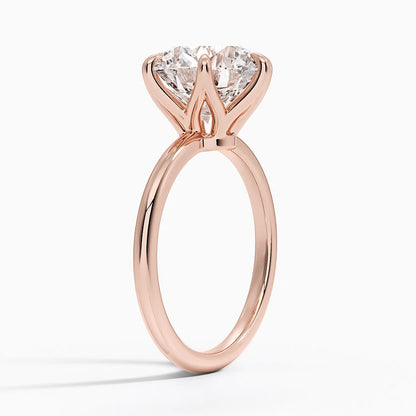 Altı Tırnak 4.00 Karat F-VS Tektaş Laboratuvar Pırlanta Yüzük 18K - Bold Diamonds