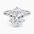Altı Tırnak 4.00 Karat F-VS Oval Tektaş Laboratuvar Pırlanta Yüzük 18K - Bold Diamonds