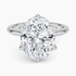 Altı Tırnak 5.00 Karat F-VS Oval Tektaş Laboratuvar Pırlanta Yüzük 18K - Bold Diamonds