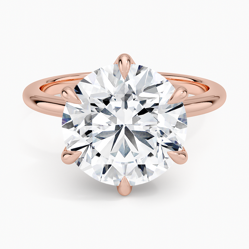 Altı Tırnak 5.00 Karat F-VS Tektaş Laboratuvar Pırlanta Yüzük 18K - Bold Diamonds