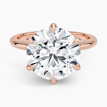 Altı Tırnak 5.00 Karat F-VS Tektaş Laboratuvar Pırlanta Yüzük 18K - Bold Diamonds