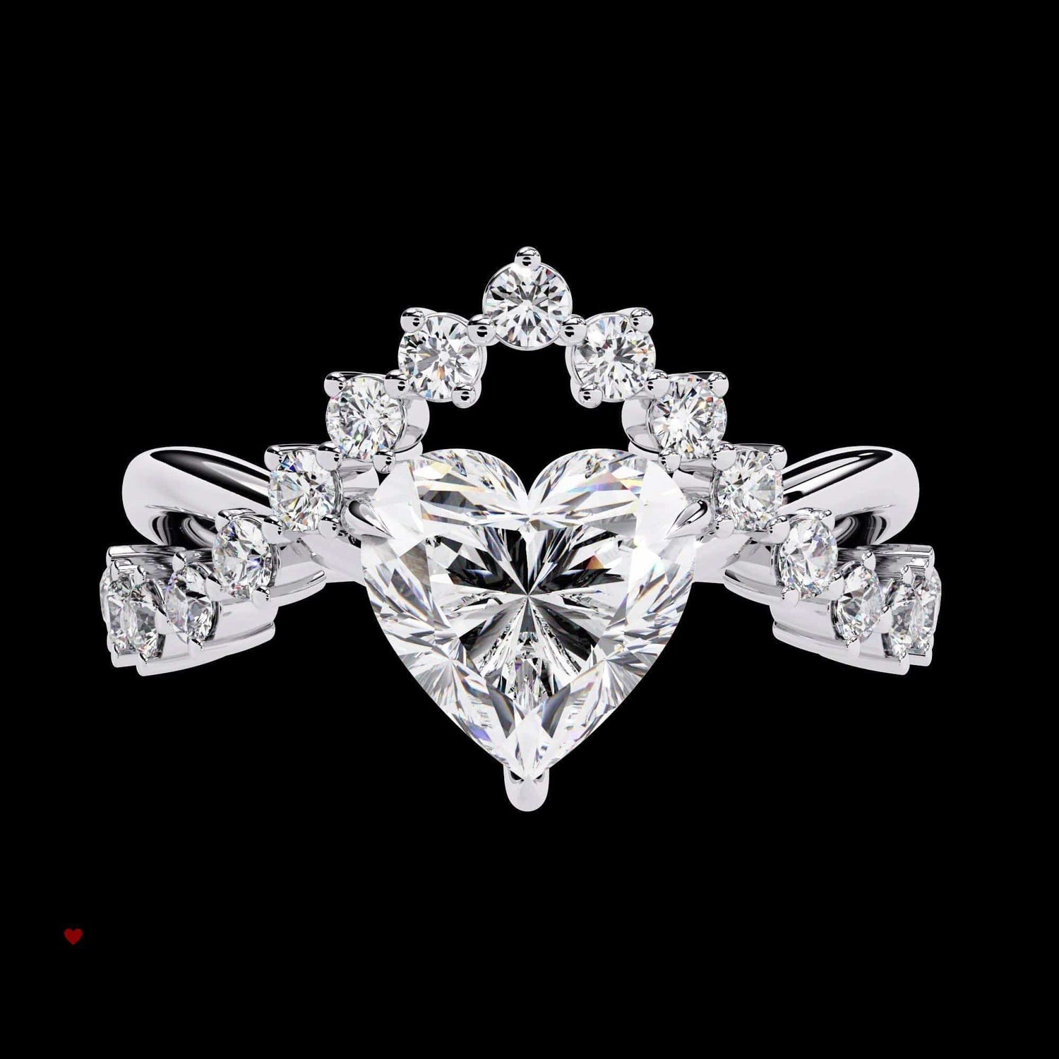 Kalp Kesim Pırlanta Yüzük - Bold Diamonds