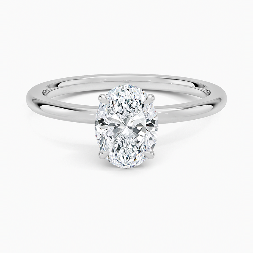 1.60 Carat Princess Halo Design Solitaire Lab Diamond Ring 18K - Florina 
